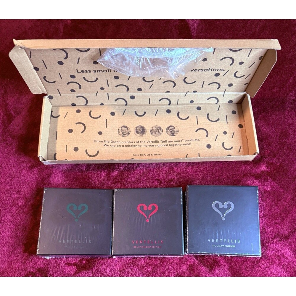 VERTELLIS GAME TRILOGY 3 Deck Bundle FAMILY RELATIONSHIP COUPLES KIDS EDITION